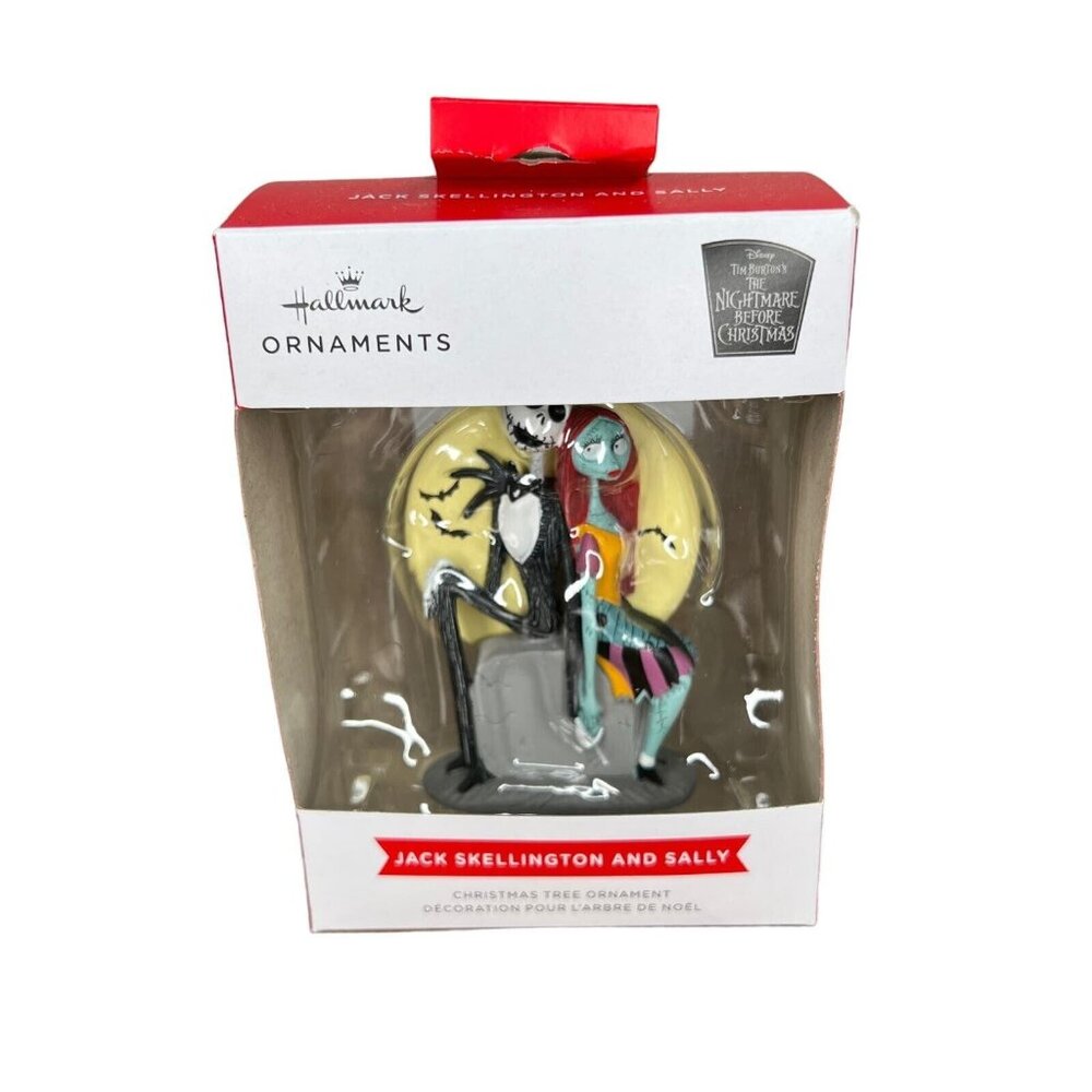 Hallmark 2022 Nightmare Before Christmas Jack & Sally Ornament NIB Tim Burton